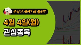 [웃지] 4월 4일 관심주 - 아이스크림에듀,잇츠한불,토니모리,한국화장품,코리아써키트,광명전기,일진파워,줌인터넷,비트나인,GKL,하이스틸