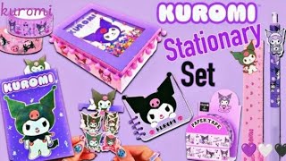 DIY Kuromi Stationary Set |  Back to school Supplies |Washi Tape, Stickers, Notebook and more