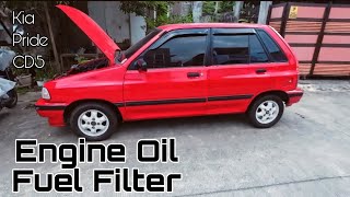 Change Oil and Fuel Filter - Kia Pride CD5