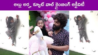 Allu Arjun Daughter Allu Arha Wall Climbing Video | Allu Arha Cute Videos | Rajshri Telugu