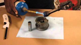 How to install a press fit piston wrist pin with out a press