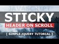How To Create a Sticky Nav Bar Using Html CSS and Javascript - Navigation Bar Fixed Top After Scroll