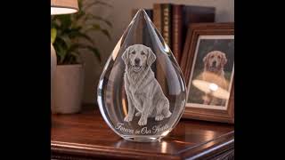 Forever in Our Hearts: Custom Pet Crystal Memorial Keepsake |Preserve Your Fur Baby’s Memory Forever