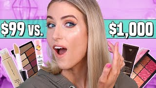 I Tried $1000 vs. $99 FULL FACE OF MAKEUP || Full Day Wear Test...