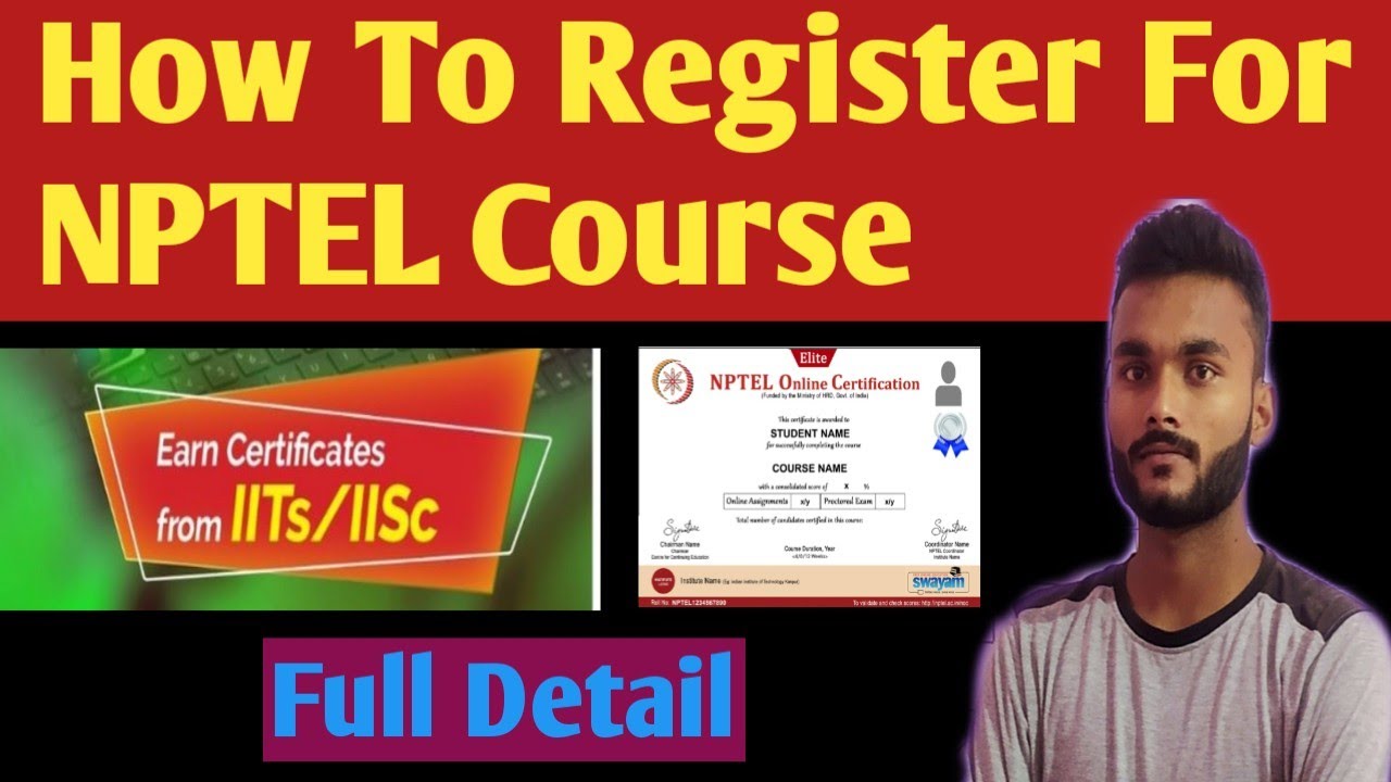 How To Register For NPTEL Course IIT Certificates !Step By Step ...