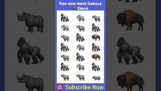 Find how many Gorillas 🦍 || #emojichallenge #youtubeshorts #emojis #emojipuzzle #emojiquiz