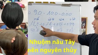 Hướng dẫn nhuộm nâu Tây nền nguyên thủy