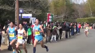 日本学生ハーフマラソン2016　フィニッシュ手前