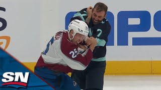 Kraken's Eberle Drops Gloves With Avalanche's O'Connor Early Into First Matchup Since Post-Season