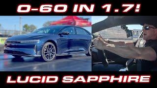 WORLD RECORD * How to launch the Lucid Sapphire down the 1/4 Mile * 0-60 MPH in
