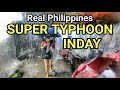 NIGHT WALKING in SUPER TYPHOON And FLASH FLOOD at Batasan Hills Philippines [4K] 🇵🇭