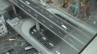 全面開通した国道246号渋谷駅西口歩道橋（2020年9月13日）