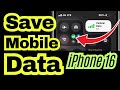 How to Save Mobile Data on iPhone 16 Pro, 16 Pro Max | Reduce Data Usage