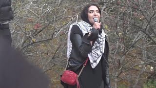 Palestinian activist keeps pushing to protest for Gaza