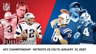 Tom Brady vs. Peyton Manning: 2006 AFC Championship | Patriots vs Colts | NFL Full Game