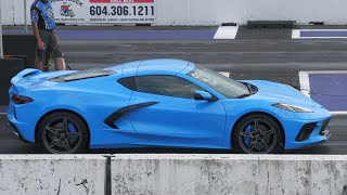 C8 Corvette drag race