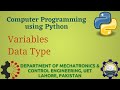 [Python Programming Basics to Advanced]: Variables and Data Types | Lab 02 P-1