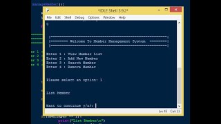 Simple Member Management System in Python
