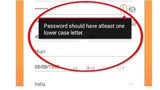 IRCTC Rail Connect | Password should have atleast one lower case letter Problem Solved