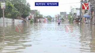 একটানা বৃষ্টিতে জলমগ্ন গোটা আগরতলা শহর