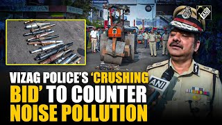 Andhra Pradesh Police crushes 80 bike silencers to combat noise pollution