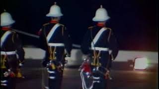 The Reagan's and Queen Elizabeth II watch Musical Performance from HMY Britannia on March 4, 1983