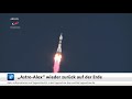 „astro alex“ wieder auf der erde gelandet