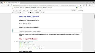 Task 1 : Prediction Using Supervised Machine Learning