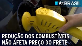 Pessoas que compram on-line não sentem redução do combustível nos fretes | SBT Brasil (25/07/22)