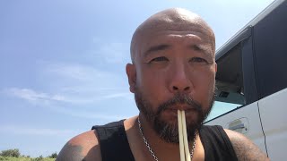 【LIVE】今晩、海で車中泊します！サーフィン初心者〜中級者の波乗りオヤジ達に笑いを捧ぐw