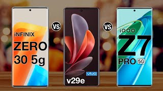 infinix Zero 30 Vs Vivo V29e Vs iQOO Z7 Pro - Full Comparison ⚡ #iqooz7pro