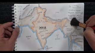 ASMR - Combined Map of India - Chewing Gum & Whispering Quietly - Australian Accent