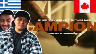 CANADIANS REACT TO GREEK RAP - Johnny King x LEON x Stef Tony x Mc Daddy - CAMPIONE 🏆