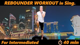 【40~50 min Rebounder WORKOUT#1】For Beginners & Intermediates｜Mini Trampoline HIIT For Weight Loss