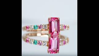 ピンクスピネル ダイヤモンド ピンクサファイアリング SP 0.951ct D 0.11ct SA 0.14ct PA 0.027ct  K18PG Pink Spinel Diamond Ring