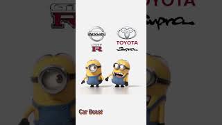 Nissan GTR R35 vs Toyota Supra Tiktok Compilation   minions style#gtr #supra #tiktok #car #support