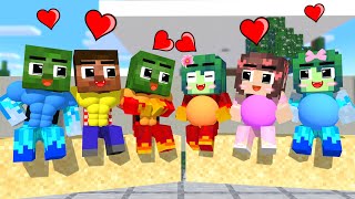 Monster School :  Baby Zombie x Squid Game Doll Bad Father  - Minecraft Animatio