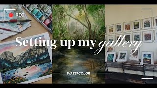 My FIRST Watercolor ART GALLERY | Behind the Scenes | The Potting Shed of Orange | Artist VLOG