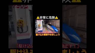 新幹線で駆け込み乗車をしようとするとこうなります #新幹線 #大宮駅 #e7系 #駆け込み乗車 #電車