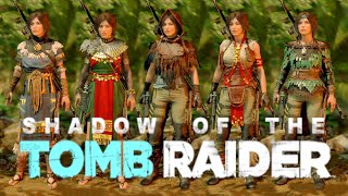 Shadow of the Tomb Raider - All Outfits \u0026 Costumes (FR)