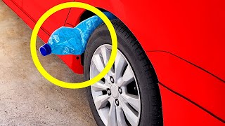 What if you see a plastic bottle on your tire?
