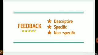 Feedback [ Part-2 ] ll Descriptive feedback ,Specific feedback, Non-specific feedback