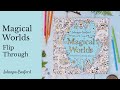 MAGICAL WORLDS Colouring Book Flip Through