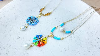 Zarif Çarkıfelek Kolye Yapımı. Elegant Beading Necklace making. Beading #Tutorial