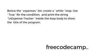 Learn Lambda Functions by Building an Expense Tracker | Python Beta Cert | Step 24