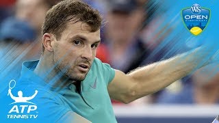 Grigor Dimitrov smashes acrobatic volley winner after epic Novak Djokovic rally | Cincinatti 2018