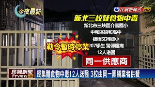 新北3校207人疑食物中毒 同一團膳業者供餐－民視新聞