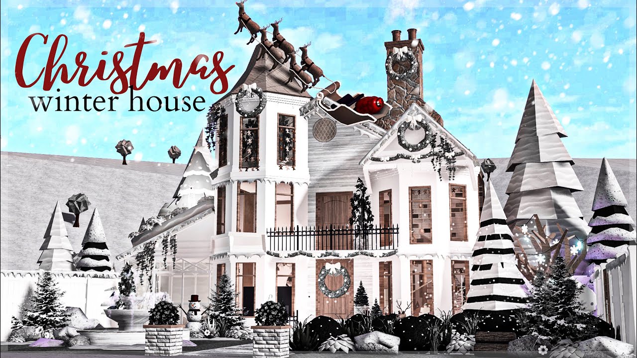 Bloxburg Winter Christmas House Speedbuild 笙 Youtube