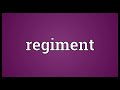 regiment meaning