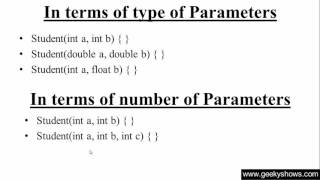 95. Constructor Overloading in Java Programming (Hindi)